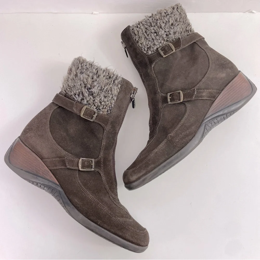 Aquatalia Brown Suede‎ Winter Boots